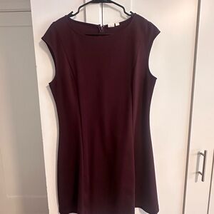 GAP Red Sheath Mini Dress Bateau Neckline